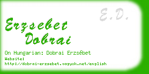 erzsebet dobrai business card